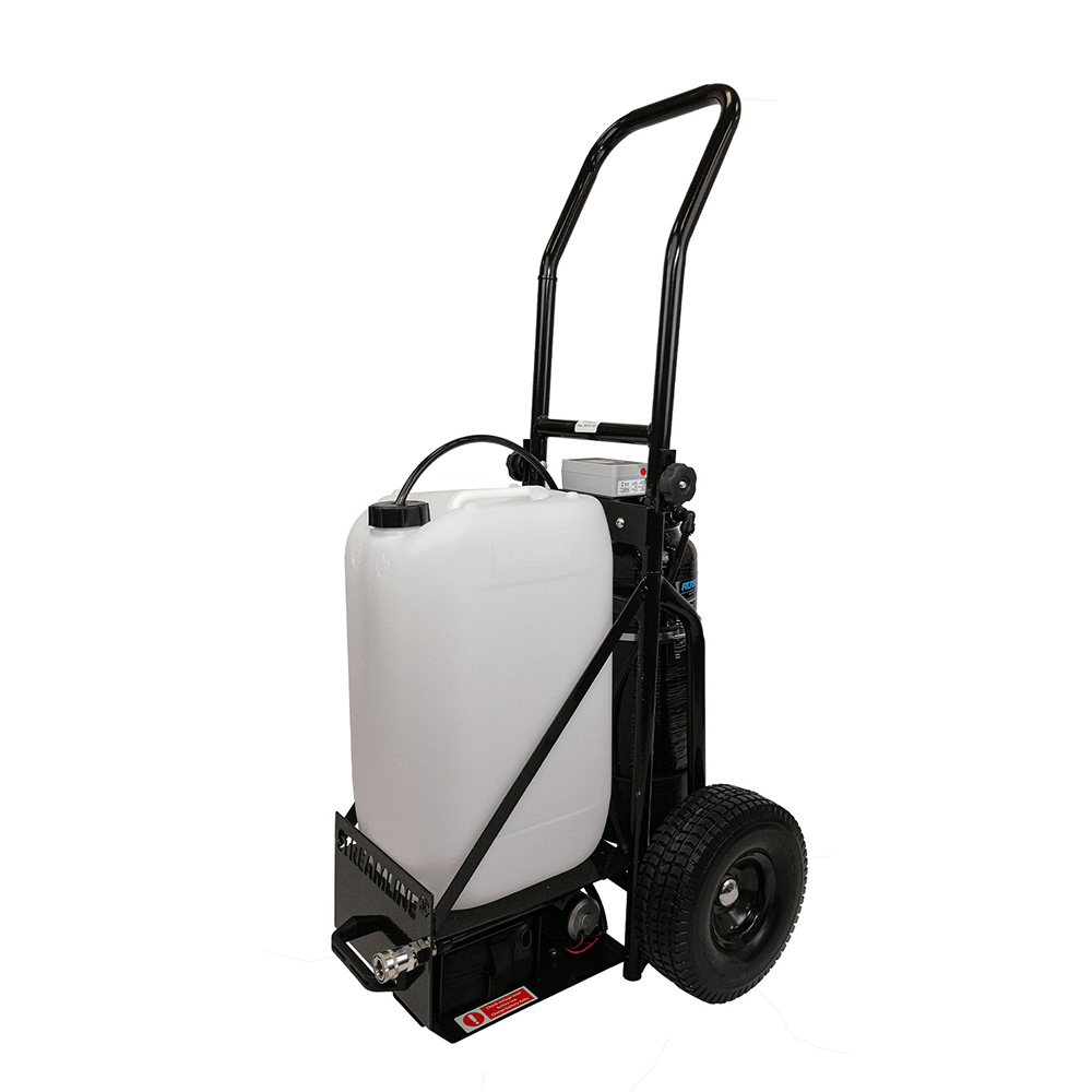 Streamflo® 25-ltr Trolley with 6x18 DI filter, digital controller, lithium battery and charger with 13A UK (BS1363 Type G) plug